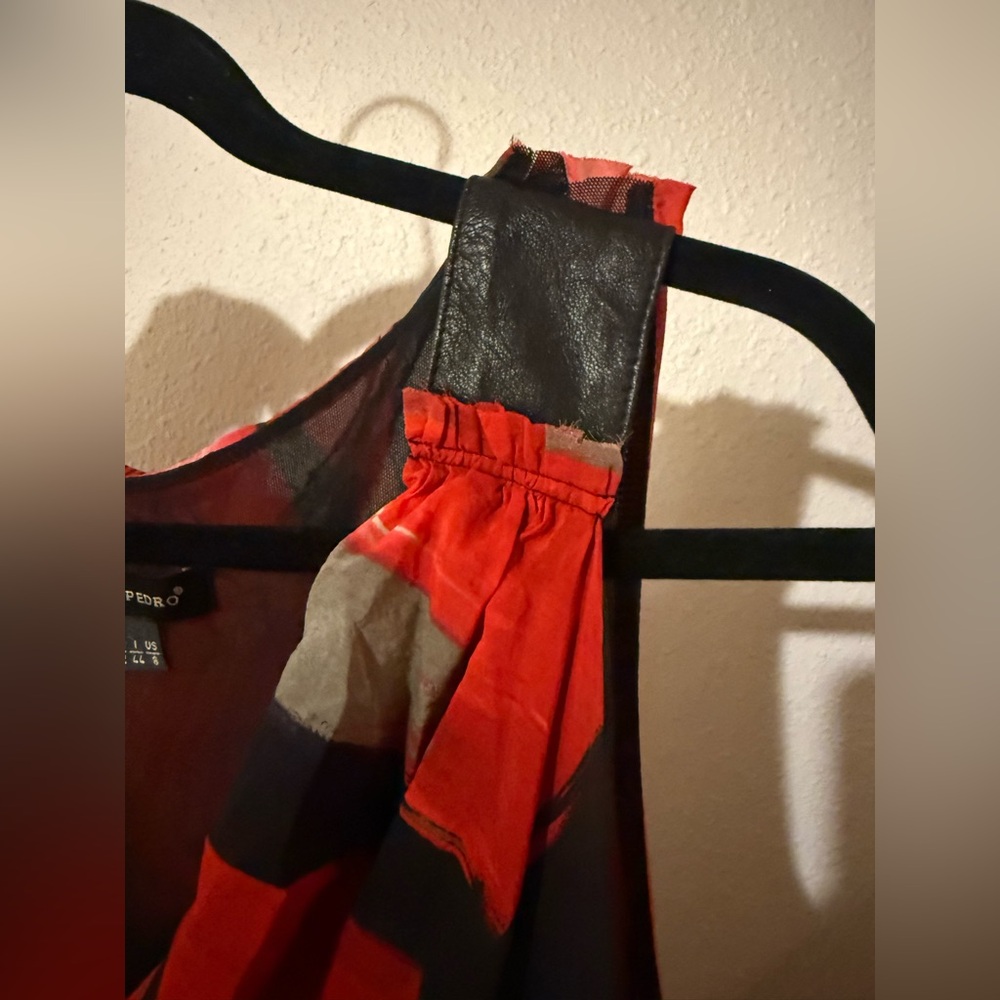ISABEL DE PEDRO RED AND BLACK DRESS 8 - Picture 5 of 5